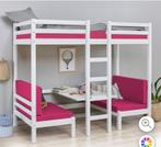 Hoppekids Kinderbed Stapelbed + Treinzit, Ophalen, Gebruikt, 70 tot 85 cm, Hoogslaper of Stapelbed
