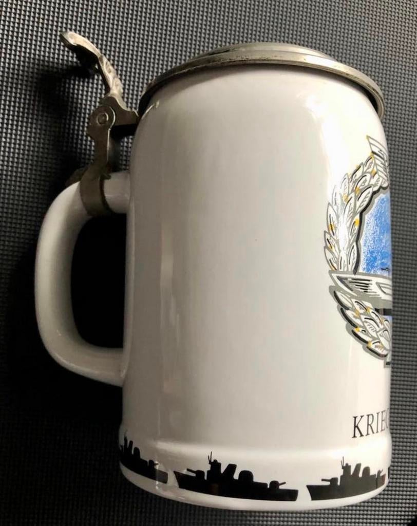 Zeer zeldzame Duitse ww2 bierpul uboot Kriegsmarine, Verzamelen, Ophalen of Verzenden, Marine, Duitsland, Hulzen of Bodemvondsten