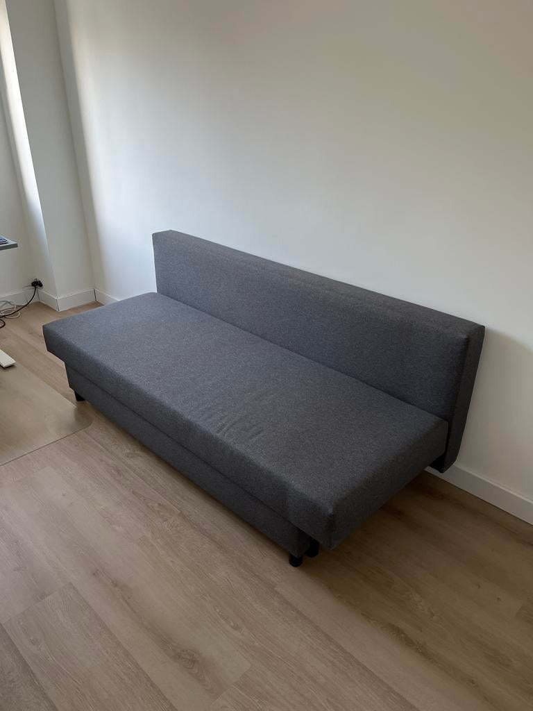 Ikea Asarum slaapbank - Grijs, Tweepersoons, Zo goed als nieuw, Overige maten, Grijs