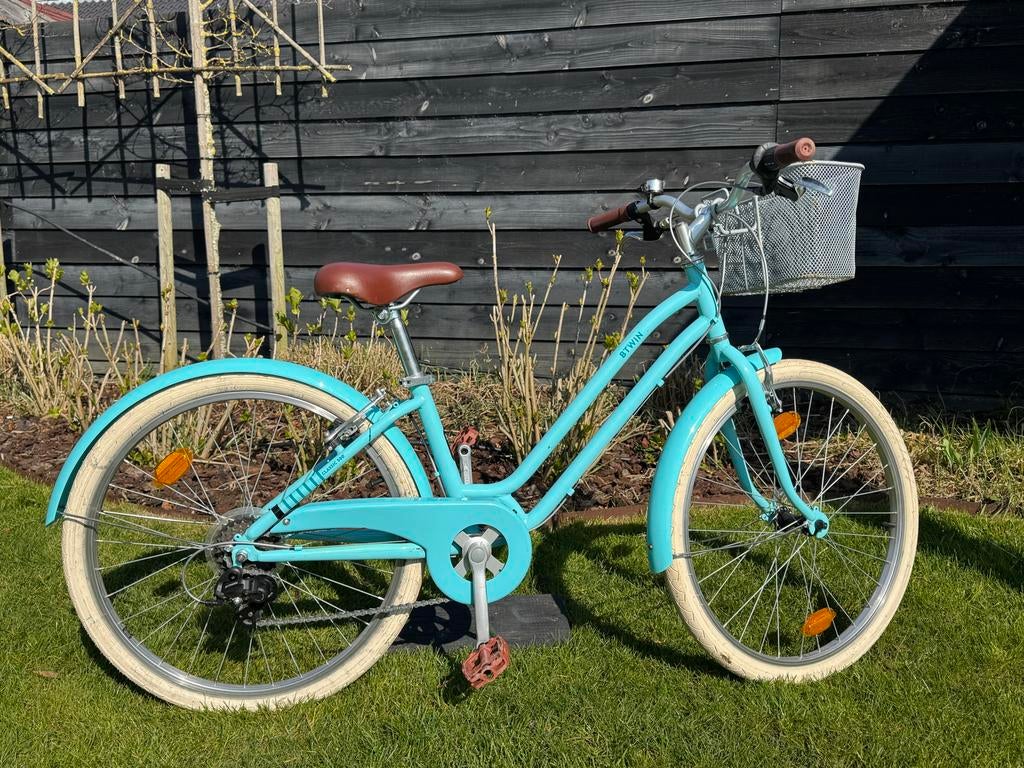 Meisjesfiets Btwin Classic 500, Fietsen en Brommers, Fietsen | Meisjes, Ophalen, Zo goed als nieuw, 24 inch, Handrem