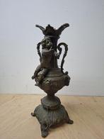 Vergulde bronzen kandelaar met putti – barok stijl, Antiek en Kunst, Antiek | Kandelaars, Ophalen, Koper of Brons