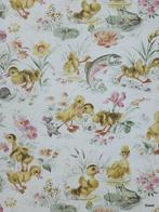 5088 vintage kinder behang met eendjes en dieren swiet, Ophalen of Verzenden, Minder dan 10 m², Groen