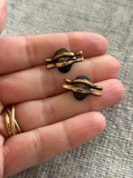 Prachtige vintage oorbellen brons stekers, Ophalen of Verzenden, Zo goed als nieuw, Bruin, Overige materialen