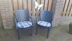 Blauwe tuinstoelen., Ophalen, Kunststof