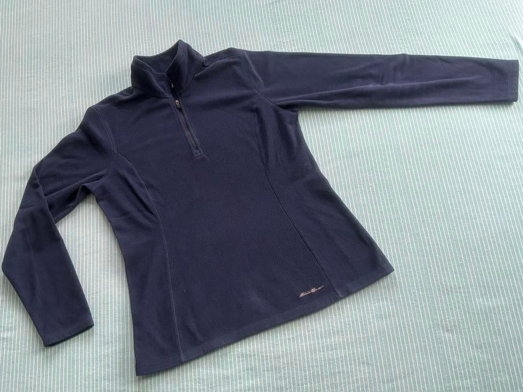 Donkerblauwe Eddie Bauer Fleece trui - maat M, Maat 38/40 (M), Blauw, Ophalen of Verzenden, Eddie Bauer
