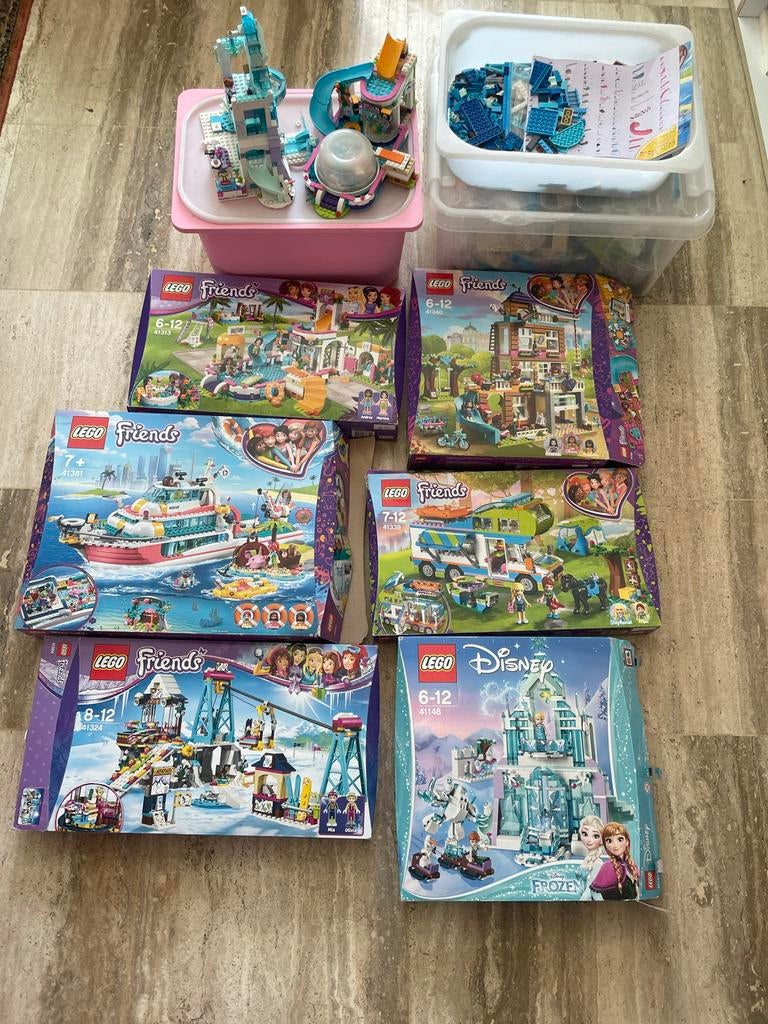 Grote partij LEGO Friends en LEGO Disney Frozen kasteel, Ophalen, Gebruikt, Lego, Friends