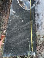 Hardstenen keukenblad met rvs spoelbak en mengkraan, Huis en Inrichting, Keuken | Keukenelementen, Ophalen, Gebruikt, Zwart, 150 tot 200 cm