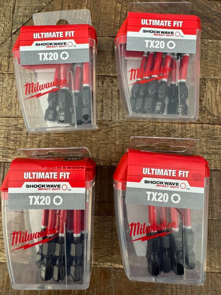 Nieuw milwaukee  bittjes TX 20 ,4 doosjes 27€, Doe-het-zelf en Verbouw, Gereedschap | Handgereedschap, Ophalen of Verzenden, Nieuw