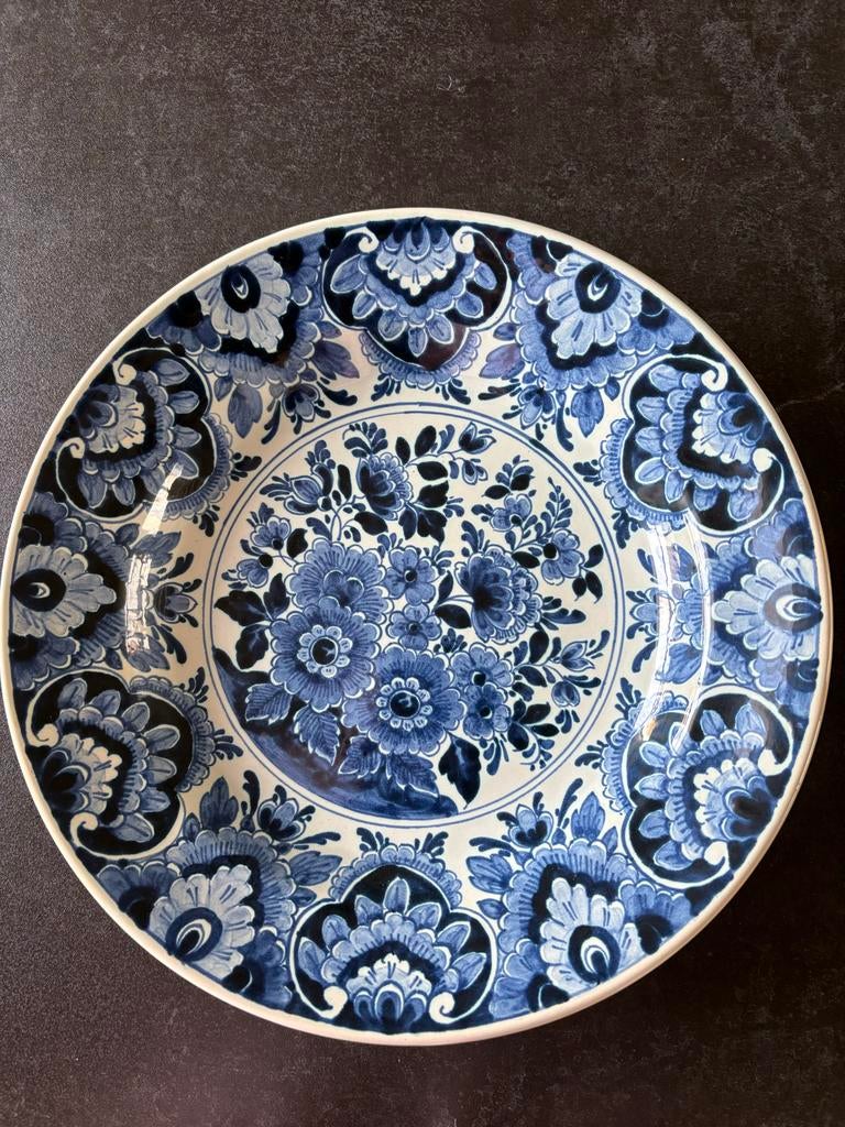 Antiek Delfts Blauw Wandbord - Handgeschilderd, Antiek en Kunst, Ophalen