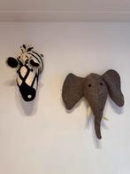 Vilten Dierenkoppen Loods5 - Zebra en Olifant, Ophalen of Verzenden, Zo goed als nieuw