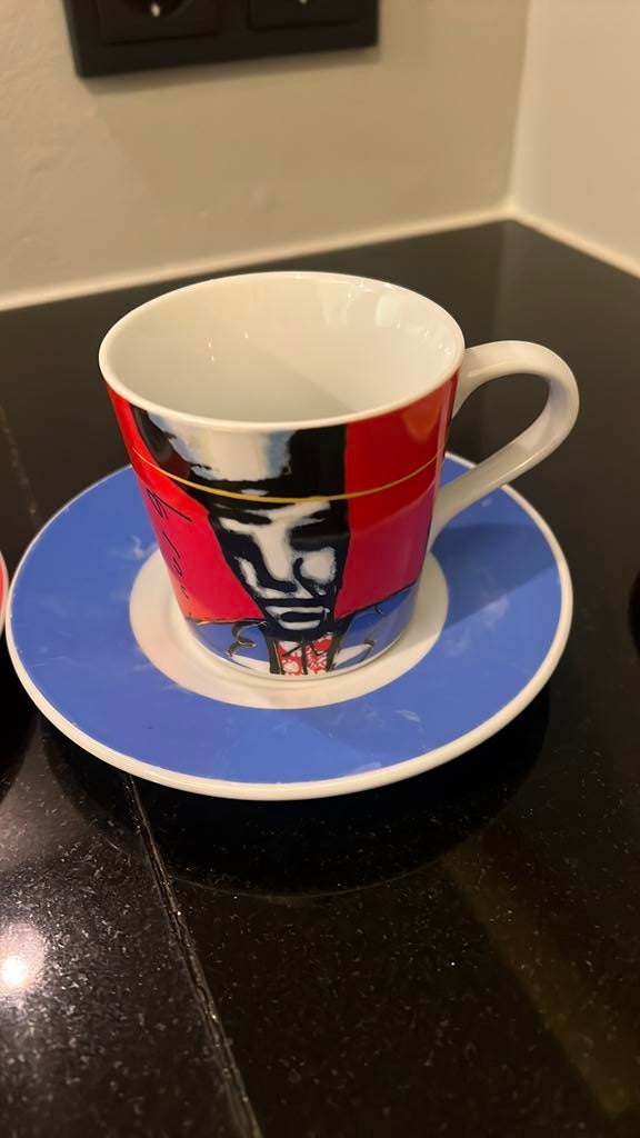 Herman Brood kop en schotel, Ophalen, Gebruikt, Porselein, Kop en/of schotel