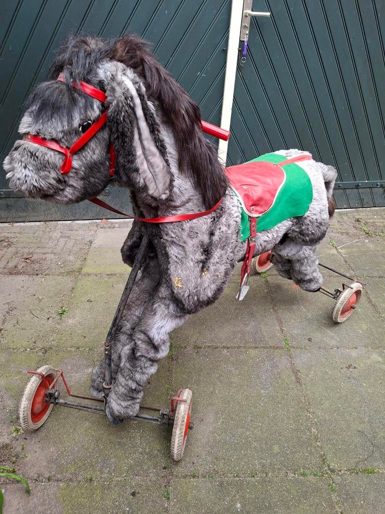 Vintage Rijpaard XXL uit de Jaren '60 met vering en rem, Ophalen, Gebruikt