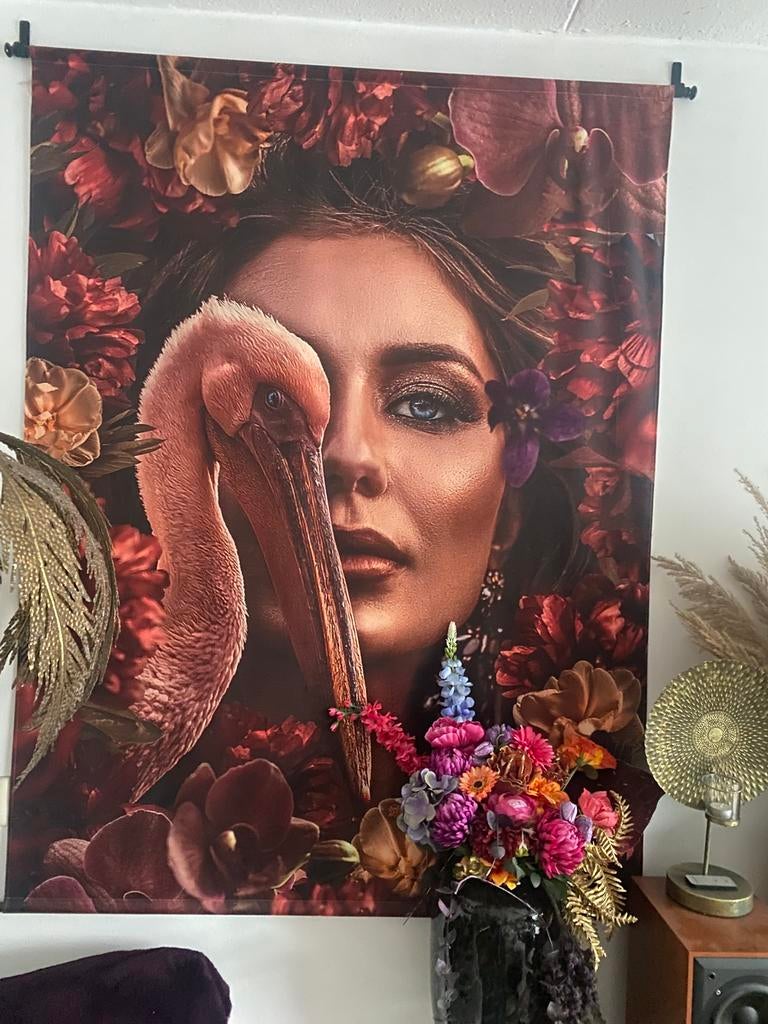 Groot wandkleed, Ophalen, Zo goed als nieuw, Schilderij, Minder dan 50 cm