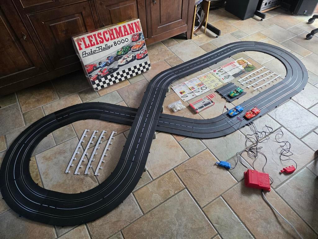 Grote Fleischmann racebaan jaren 70, Ophalen of Verzenden, Gebruikt, Elektrisch, Fleischmann