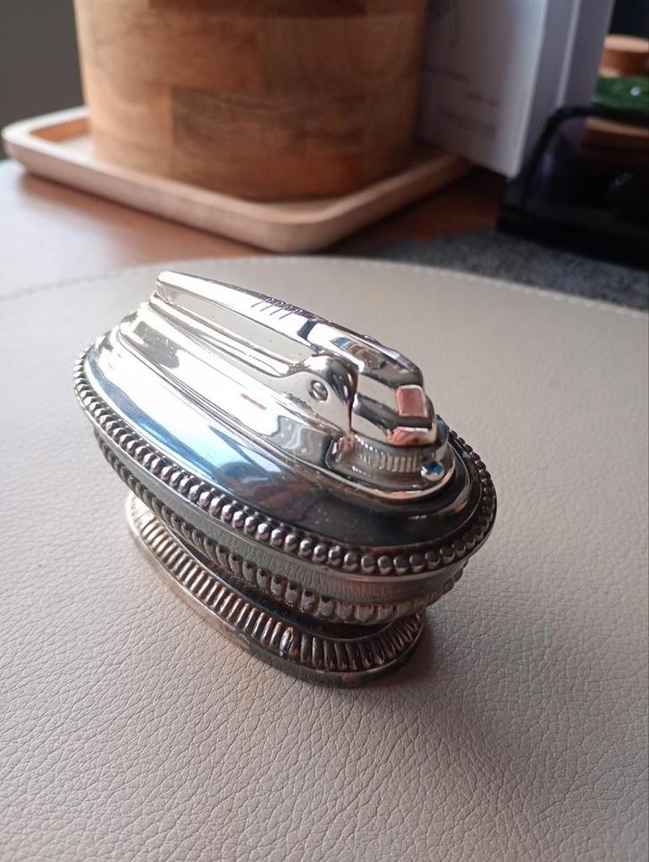 Vintage Ronson Tafelaansteker - Verzilverd, Verzamelen, Rookartikelen, Aanstekers en Luciferdoosjes, Gebruikt, Aansteker, Ophalen of Verzenden