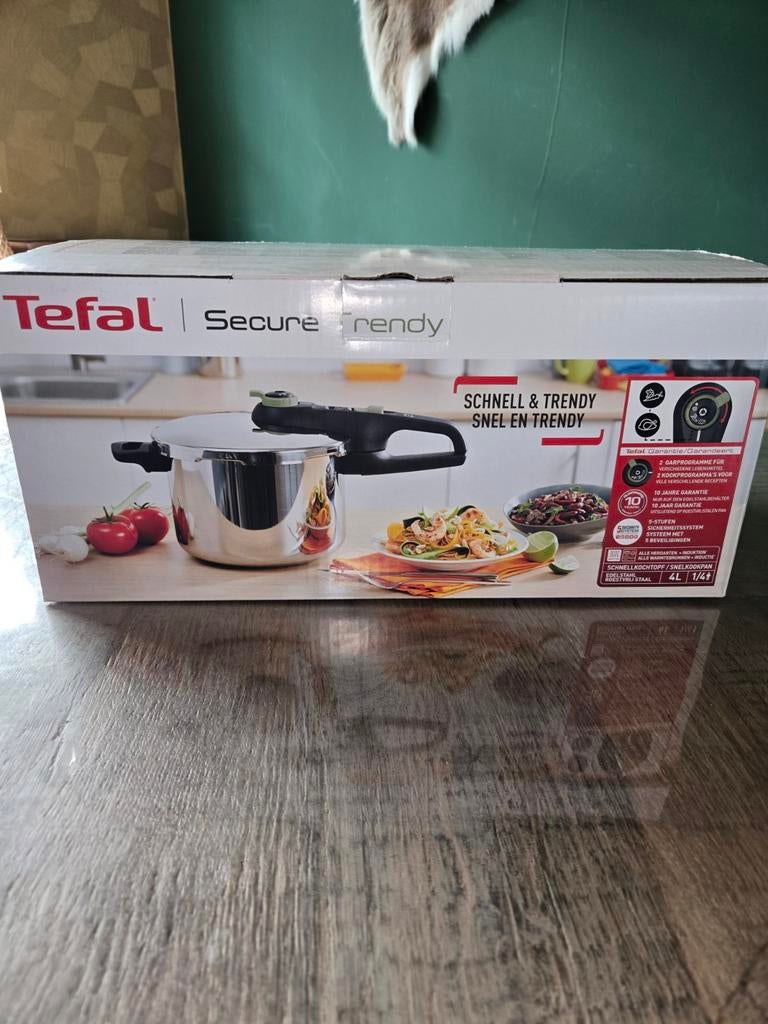 Nieuw! Snelkookpan 4 liter van tefal, Ophalen of Verzenden, Nieuw, Rvs, Kookpan of Snelkookpan