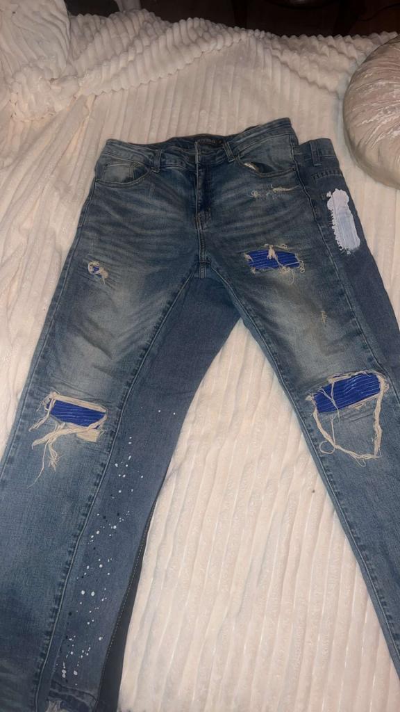 rivero broek, Ophalen of Verzenden, Zo goed als nieuw, Blauw, W32 (confectie 46) of kleiner