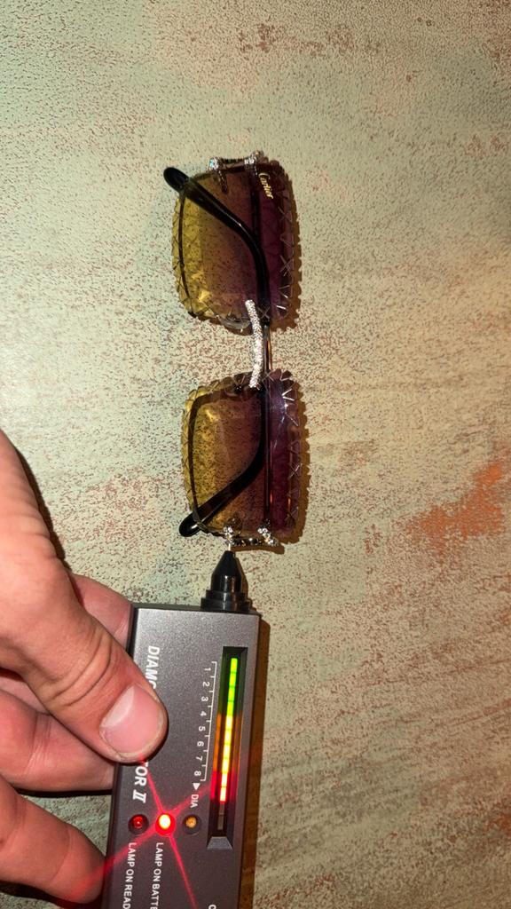 Cartier bril vvs Moissanite Piccadilly zilver, Ophalen of Verzenden, Zo goed als nieuw, Bril, Overige merken