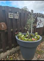 Grote grijze kunststof bloempot, Ophalen of Verzenden