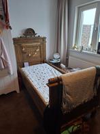 Antiek houten eenpersoonsbed, Ophalen, Gebruikt, 90 cm, Eenpersoons