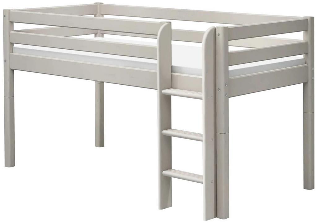 Flexa Classic Halfhoogslaper Greywash met Rechte Ladder, Huis en Inrichting, Slaapkamer | Stapelbedden en Hoogslapers, Ophalen