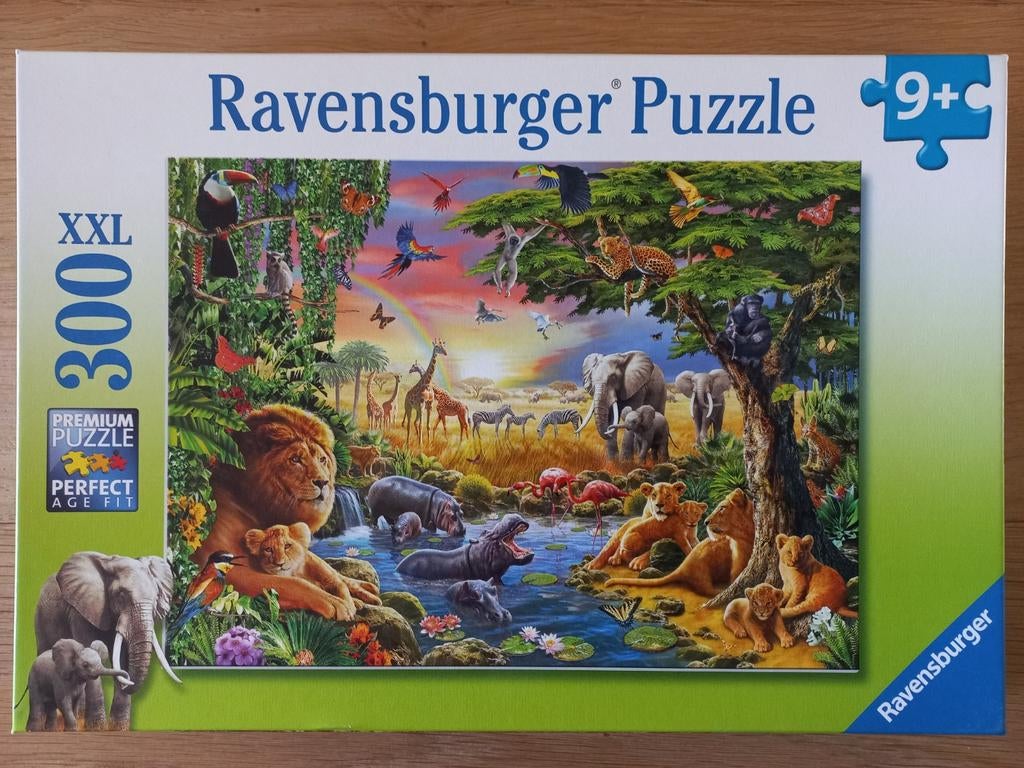 Ravensburger puzzel 300 XXL, wilde dieren, GRATIS*!, Ophalen of Verzenden, Meer dan 50 stukjes, Zo goed als nieuw, 6 jaar of ouder