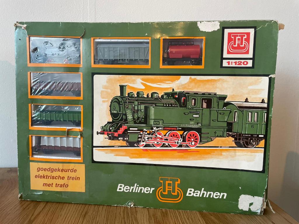 Vintage Berliner TT Bahnen elektrische treinset 1:120, Overige merken, Treinset, Gelijkstroom, Nieuw
