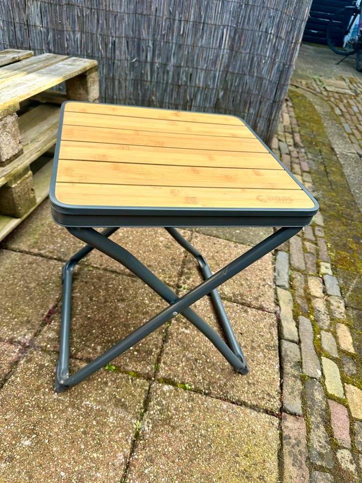 Froyak camping tafeltje, Tuin en Terras, Tuintafels, Gebruikt, Rechthoekig, Hout, Ophalen