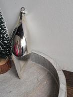 Vintage kerstbal pegel zilver 564, Diversen, Kerst, *, Gebruikt, *, Ophalen of Verzenden