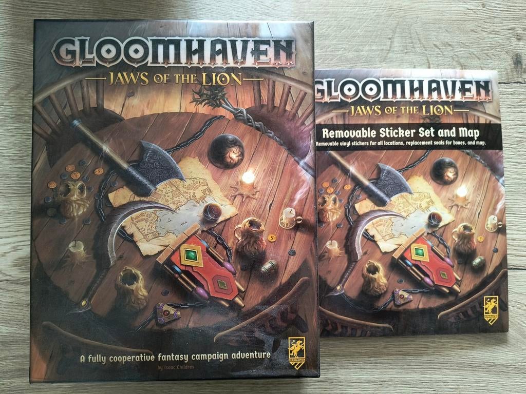 Gloomhaven: Jaws of the Lion (incl. insert en stickers), Hobby en Vrije tijd, Gezelschapsspellen | Bordspellen, Een of twee spelers