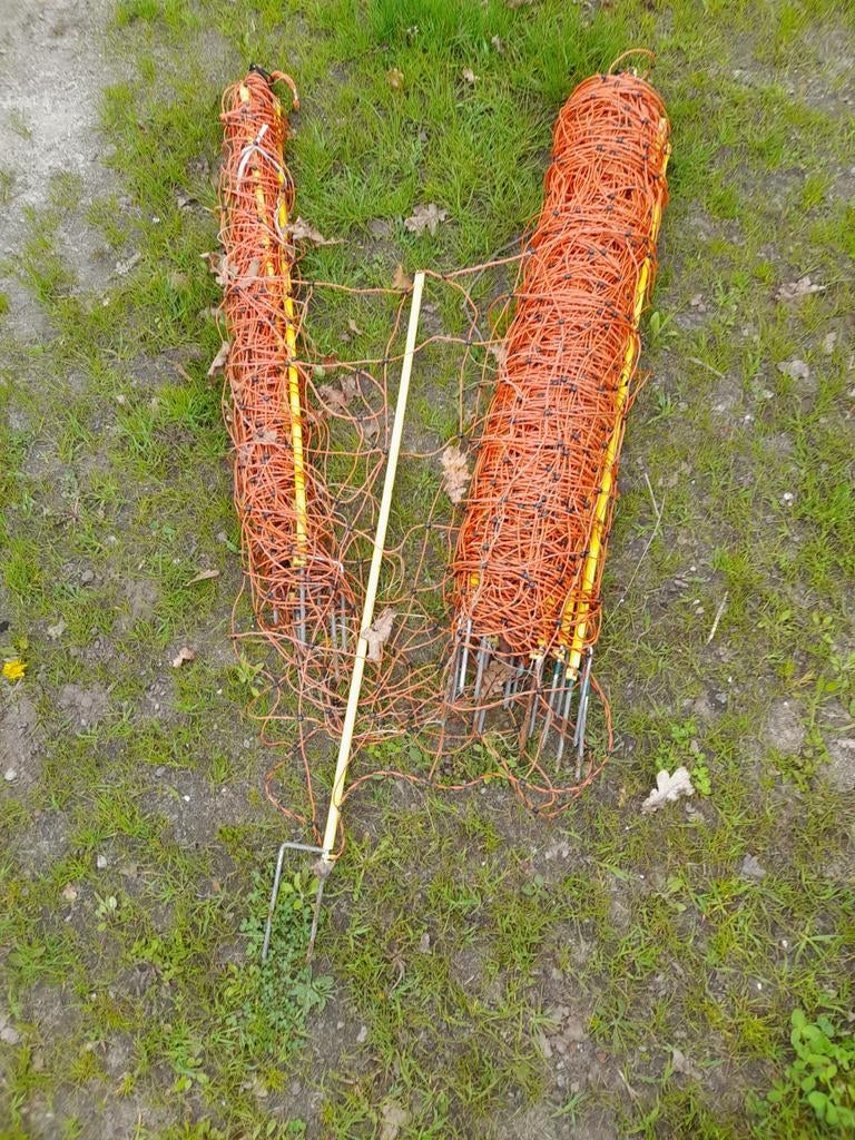 Oranje schrikdraadnet voor dieren / schapennet, Ophalen, Gebruikt, Kunststof, Gaashekwerk