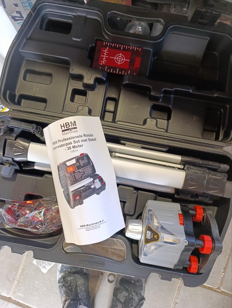 HBM Professionele Rotatie Laserwaterpas Set, Ophalen