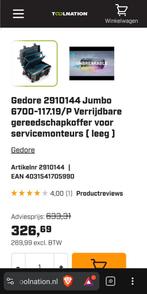Nieuwe B&W Gedore 6700 jumbo gereedschapkoffer, Eén persoon, Cadeaubon
