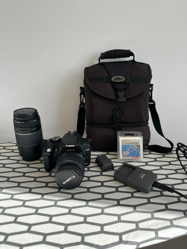 Canon EOS 350D spiegelreflex camera incl lenzen, Ophalen, Zo goed als nieuw, Canon, 8 keer of meer