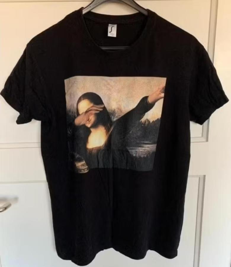 Shirt, T-shirt jongen Mona Lisa doing the dab; S; Sol's Rege, Ophalen of Verzenden, Zo goed als nieuw, Jongen of Meisje, Shirt of Longsleeve