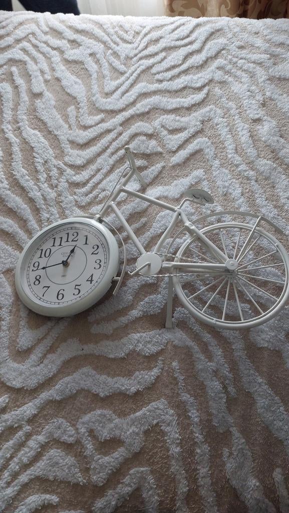 Fiets Wandklok - Analoog, Huis en Inrichting, Woonaccessoires | Klokken, Ophalen, Zo goed als nieuw, Analoog, Wandklok