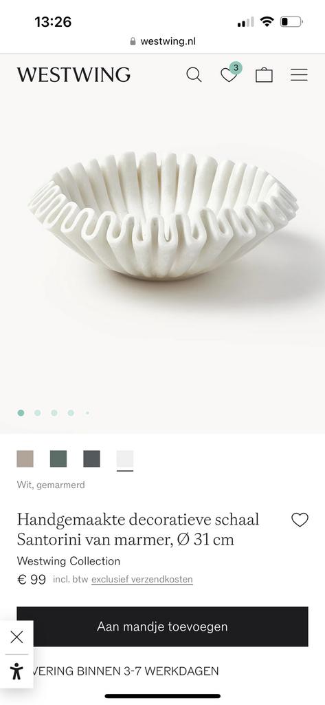 marmer schaal als nieuw, Ophalen of Verzenden