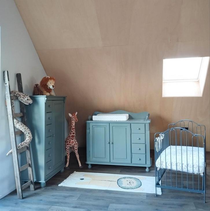 Vintage babykamer jungle / demontabel / bezorgen mogelijk, Kinderen en Baby's, Kinderkamer | Complete kinderkamers, Zo goed als nieuw