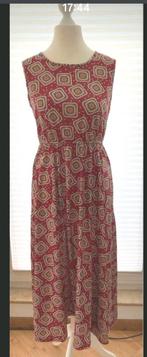 Enkellange terra gedessineerde tricot jurk maat 44-46, Bruin, Verzenden, Nieuw, Onder de knie