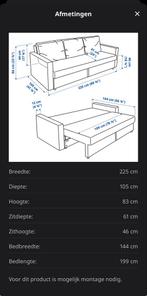Ikea Slaapbank met Topper - Zo goed als nieuw, Ophalen, Tweepersoons, Zo goed als nieuw, Overige maten