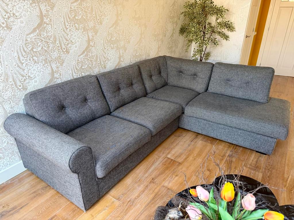 Gratis ruime hoekbank - L.265 x B.210cm - Gebruikt, Huis en Inrichting, Ophalen, 250 tot 300 cm, Gebruikt, Hoekbank