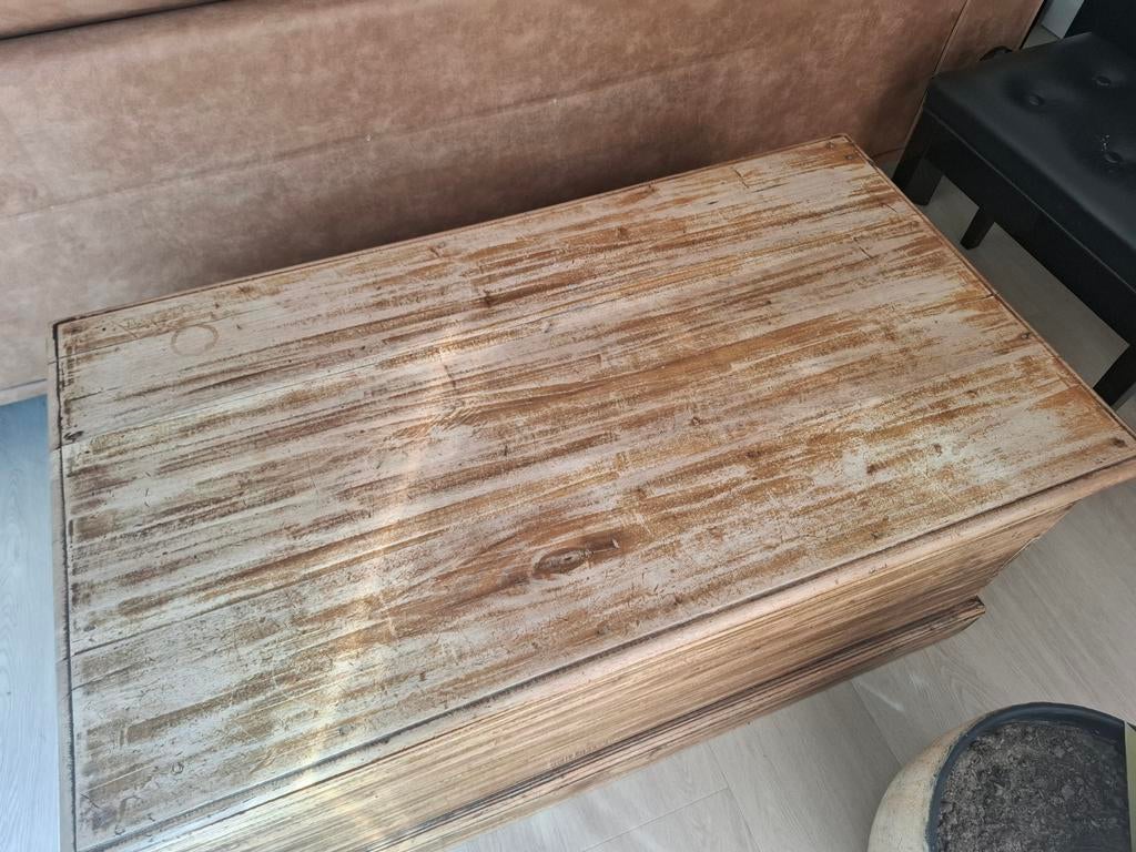 Houten kist - opbergen, Ophalen, Gebruikt, 100 tot 150 cm, 50 tot 75 cm