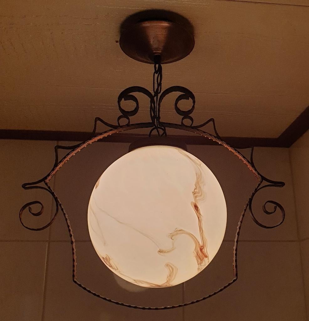 Amsterdamse school hallamp, Antiek en Kunst, Ophalen of Verzenden