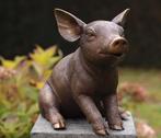 VARKEN / BRONZEN TUINBEELD / KNOR, Dierenbeeld, Nieuw, Info@huisentuindecoratiemarie.nl, Huis en tuin decoratie marie