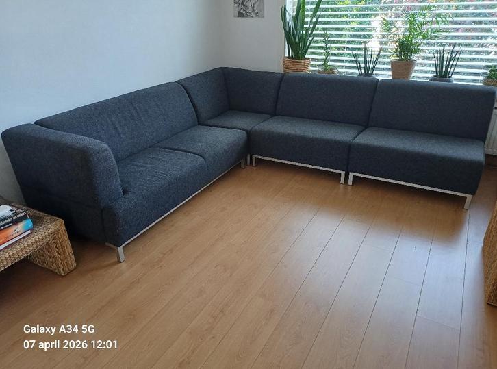 Fantastische hoekbank, Huis en Inrichting, Banken | Complete zithoeken, Gebruikt, Metaal, Stof, Overige materialen, Ophalen