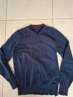 Hugo Boss V-hals trui xs  Donkerblauw - Extrafine Merino, Ophalen of Verzenden, Gedragen, Blauw