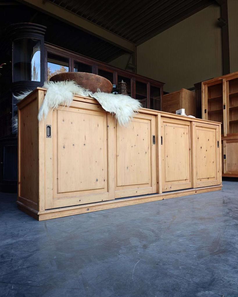 Antieke grenen toonbank | Balie | Winkelkast, dressoir #2738, Ophalen of Verzenden