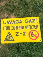 Oud emaille bord reclamebord vrij groot  pools industriëel, Antiek en Kunst, Antiek | Emaille, Ophalen of Verzenden