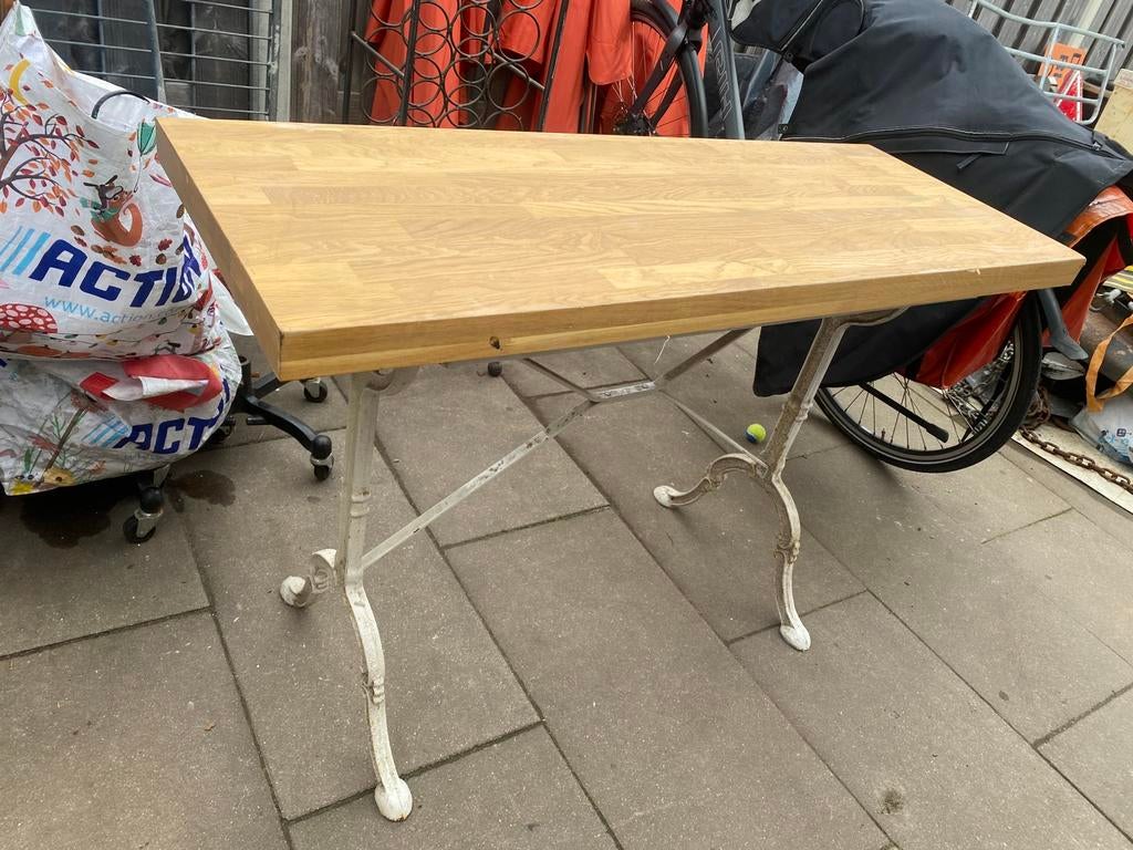 Tuintafel, Ophalen of Verzenden, Gebruikt, Rechthoekig, Hout