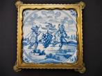 Tegel De Verspieders / Druivendragers Delftsblauw vide poche, Ophalen of Verzenden